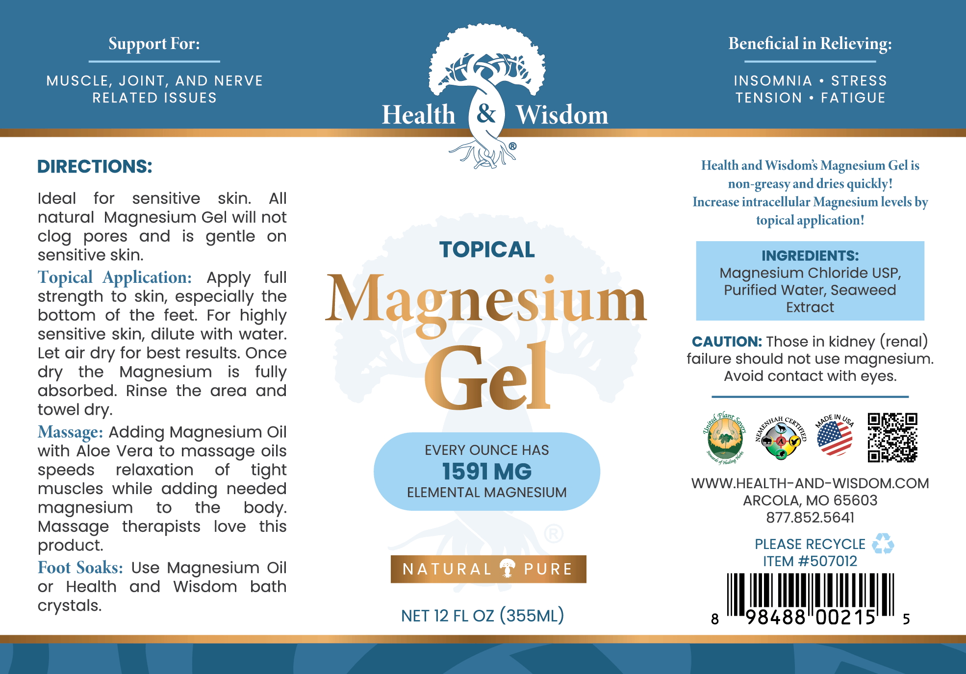 Best Magnesium Gel Body Lotion for Muscle Pain Health and Wisdom
