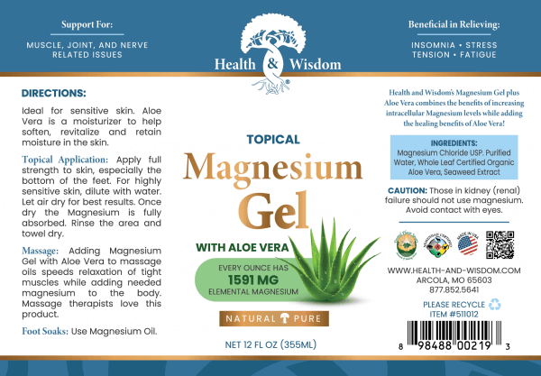 Magnesium Gel With Aloe 12 FL OZ