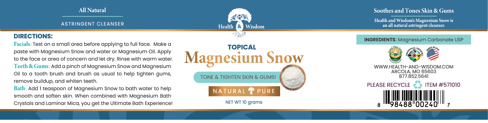 Magnesium Snow 10 grams