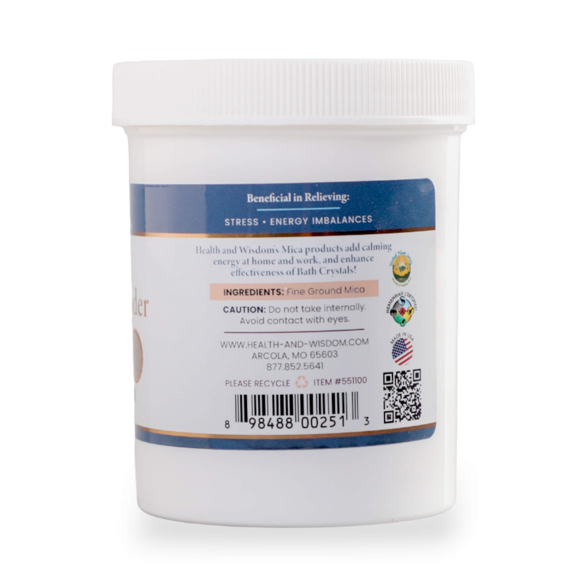 Health&Wisdom -551100 100g Mica Powder Side